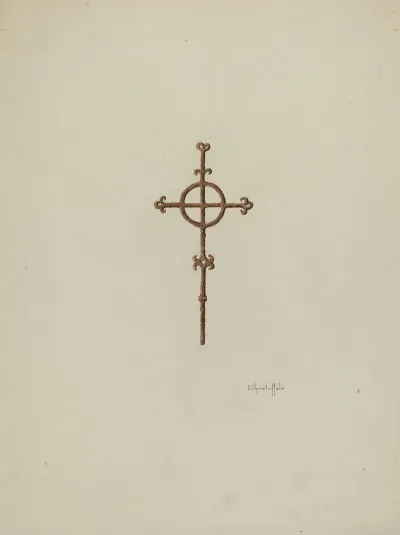 Wrought Iron Cross Campanario