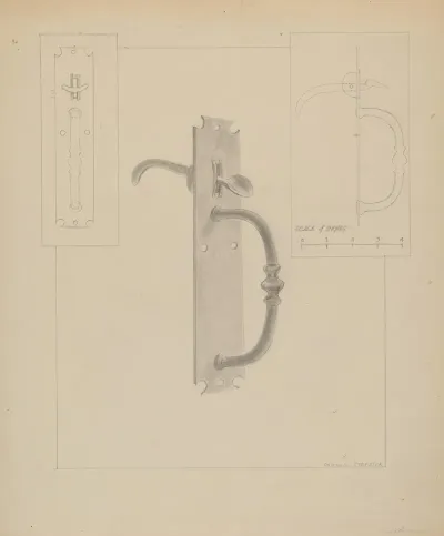 Wrought Iron Thumb Latch