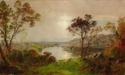 Wyoming Valley Probably Landscape With Sheep