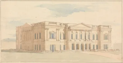 York House London Perspective View Of The West Front