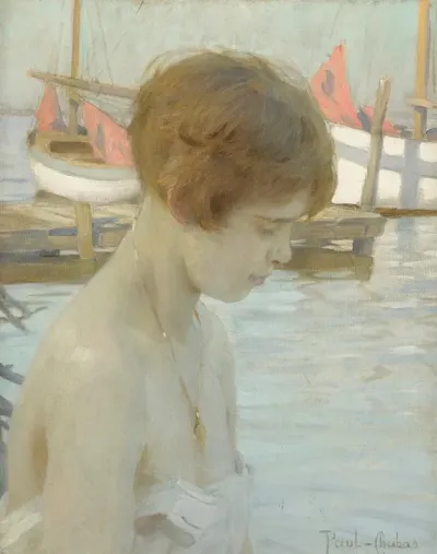Young Girl At The Harbor