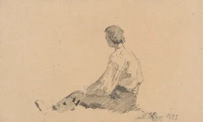 Young Man Sitting On The Ground