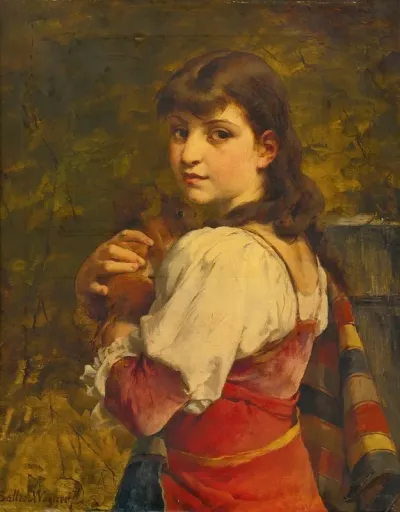 Young Woman With A Squirrel 2