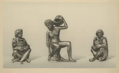 Youth With Lamp In The Form Of A Shell Riccio Inkstand Workshop Of Riccio