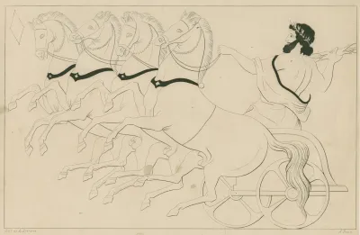Zeus In His Chariot Prepares To Hurl A Thunderbolt