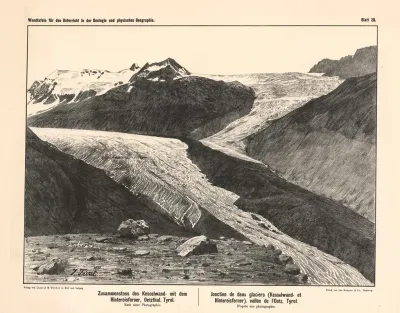 Zusimmenstoss Des Kesselwand Mit Dem Hintereisferner Oetzthal Tyrol