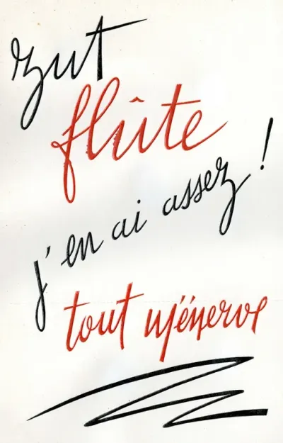 Zut Flute Jen Ai Assez Tout Menerve