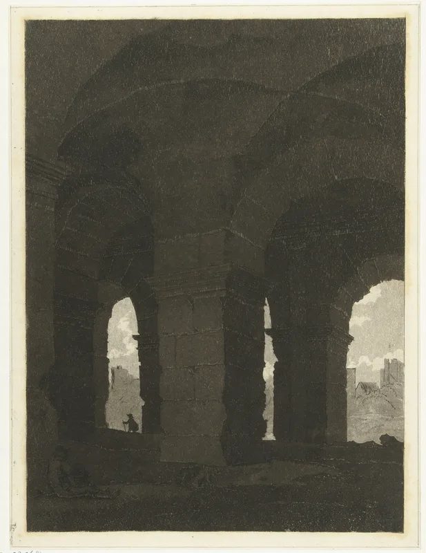 Onder de bogen van het Colosseum by Anthonie van den Bos, 1778