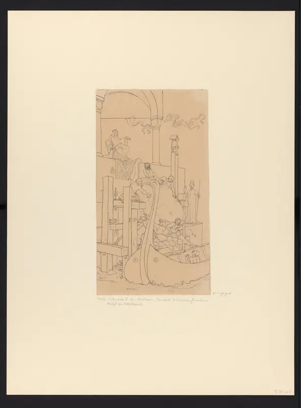 1296 / Eduard I verlegt de wolstapel Wall Art by Johan Huizinga - High-Resolution Digital Print