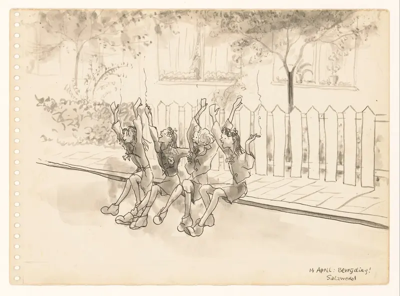 14 April: Bevrijding ! Wall Art by Agatha Abrahamina Siegenbeek van Heukelom (Atie) - High-Resolution Digital Print