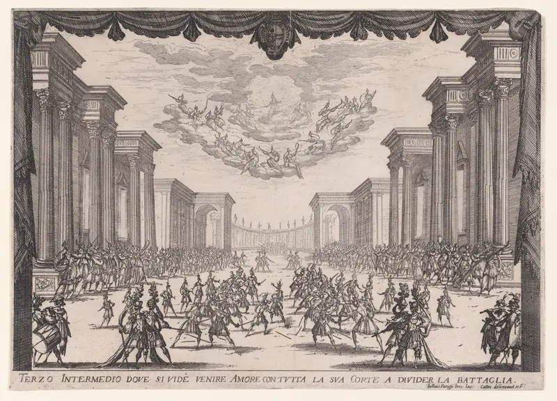 3e Intermède (3rd Interlude), from "Les Intermèdes" (The Interludes) Wall Art by Jacques Callot - High-Resolution Digital Print