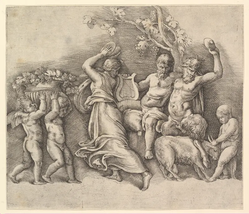 A Bacchanal Wall Art by Battista Franco - High-Resolution Digital Print