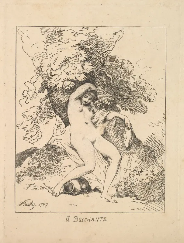 A Bacchante Wall Art by Thomas Rowlandson - High-Resolution Digital Print