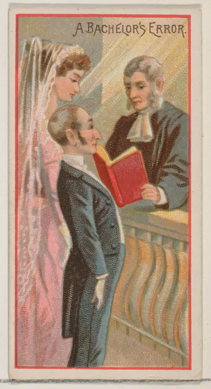 A Bachelor's Error, from the Jokes series (N87) for Duke brand cigarettes Wall Art by W. Duke, Sons & Co. - High-Resolution Digital Print
