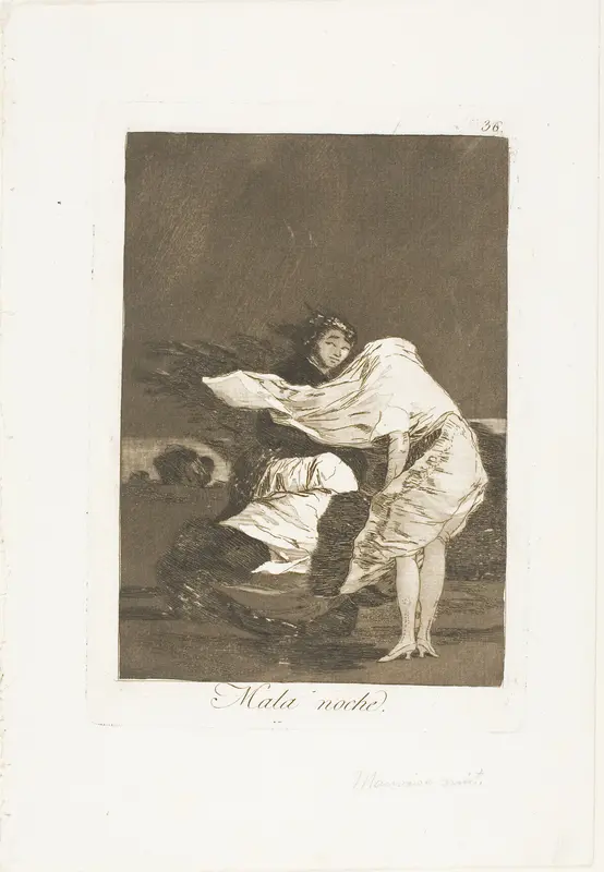 A Bad Night, plate 36 from Los Caprichos
