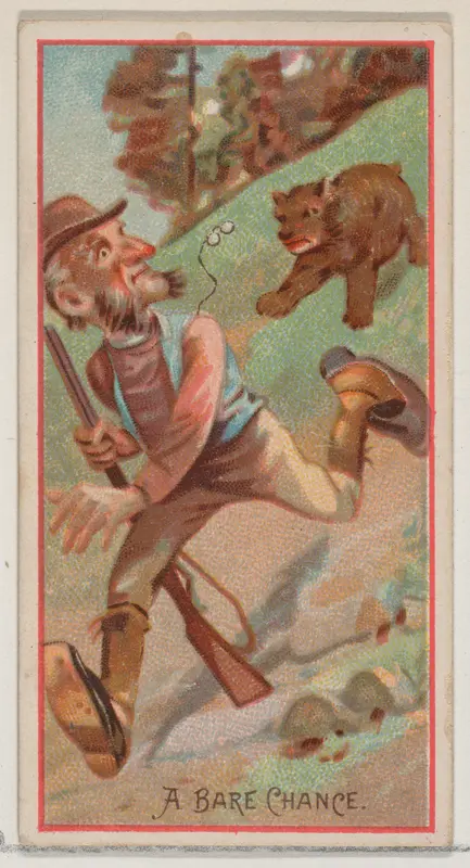 A Bare Chance, from the Jokes series (N87) for Duke brand cigarettes Wall Art by W. Duke, Sons & Co. - High-Resolution Digital Print