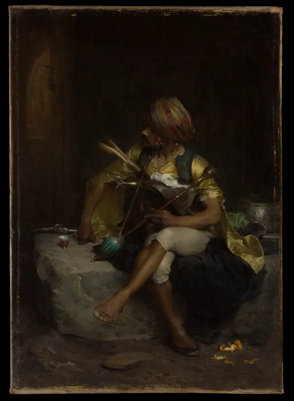 A Bashi-Bazouk Wall Art by Charles Bargue - High-Resolution Digital Print