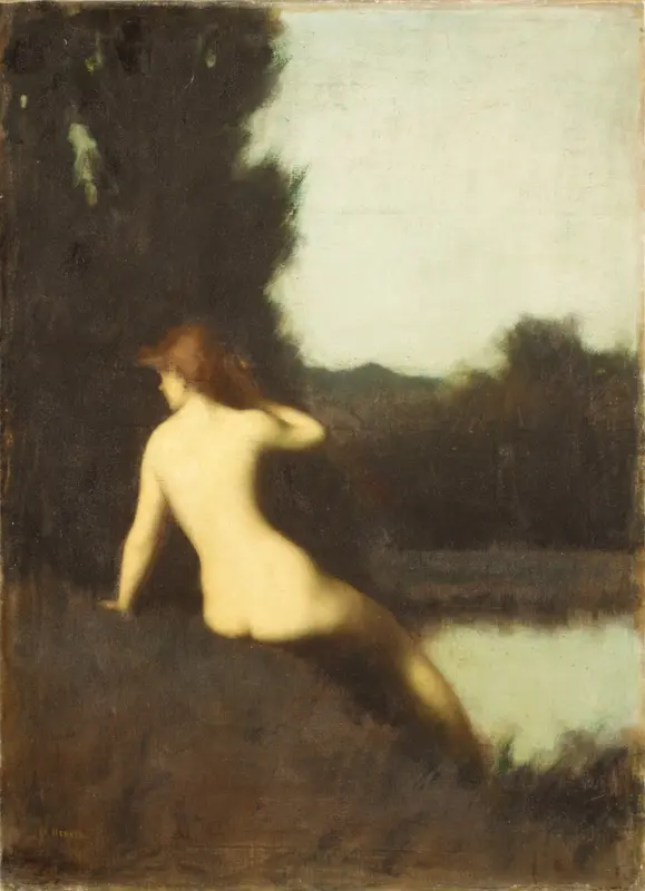 A Bather (Echo) Wall Art by Jean-Jacques Henner - High-Resolution Digital Print