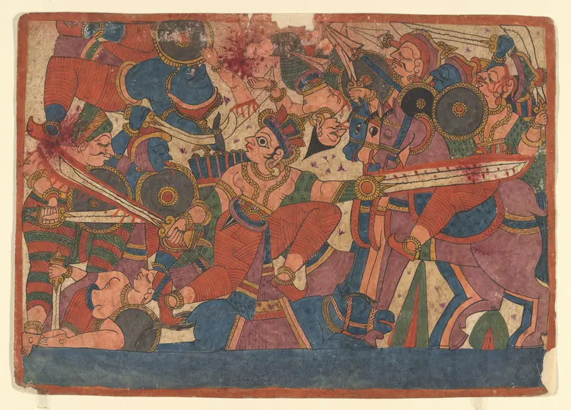 A battle scene Wall Art by anonymous - High-Resolution Digital Print