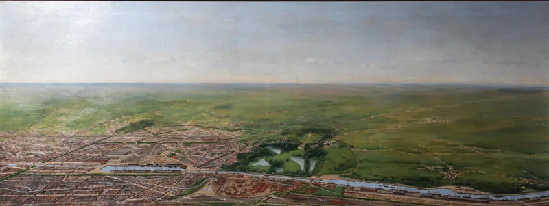 A bird's eye view of the new seaport. The Vergote basin Wall Art by Eugène van Gelder - High-Resolution Digital Print