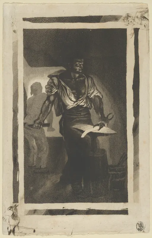 A Blacksmith Wall Art by Eugène Delacroix - High-Resolution Digital Print