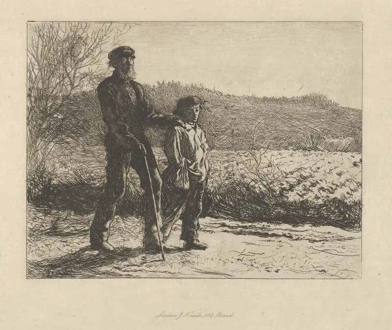 A Blind Man (The Wayfarers) Wall Art by Frederick Walker - High-Resolution Digital Print