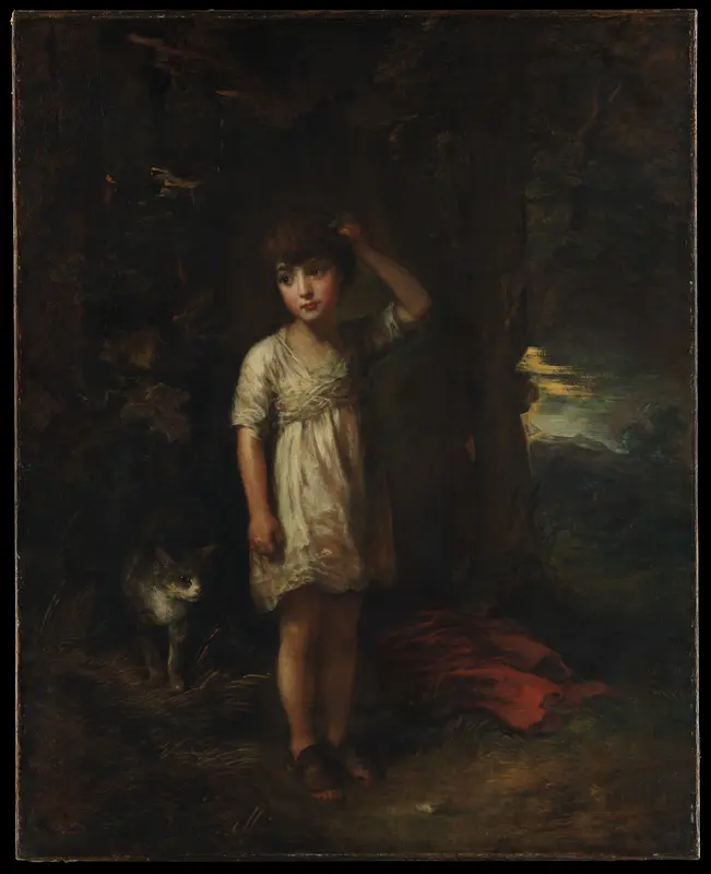 A Boy with a Cat—Morning Wall Art by Thomas Gainsborough - High-Resolution Digital Print