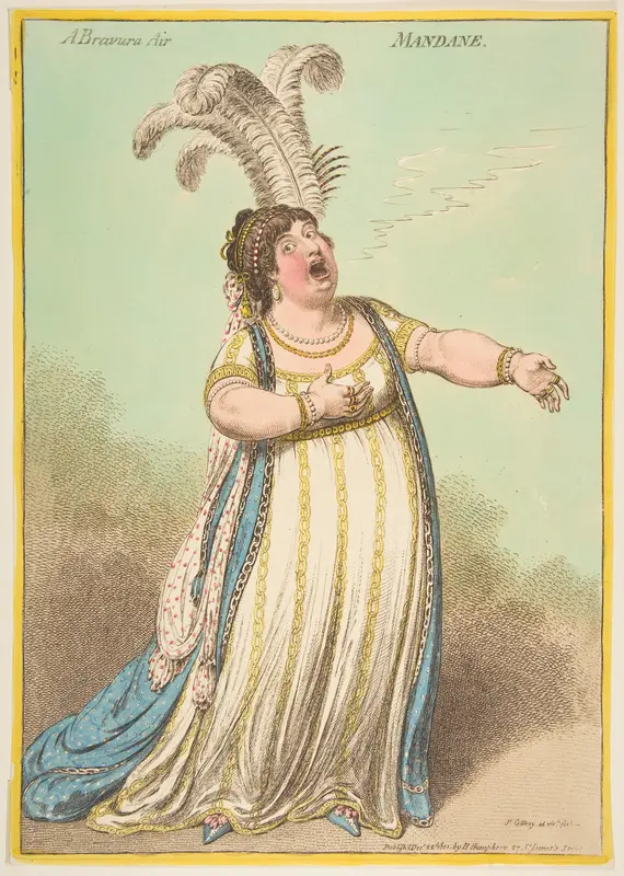 A Bravura Air. Mandane Wall Art by James Gillray - High-Resolution Digital Print