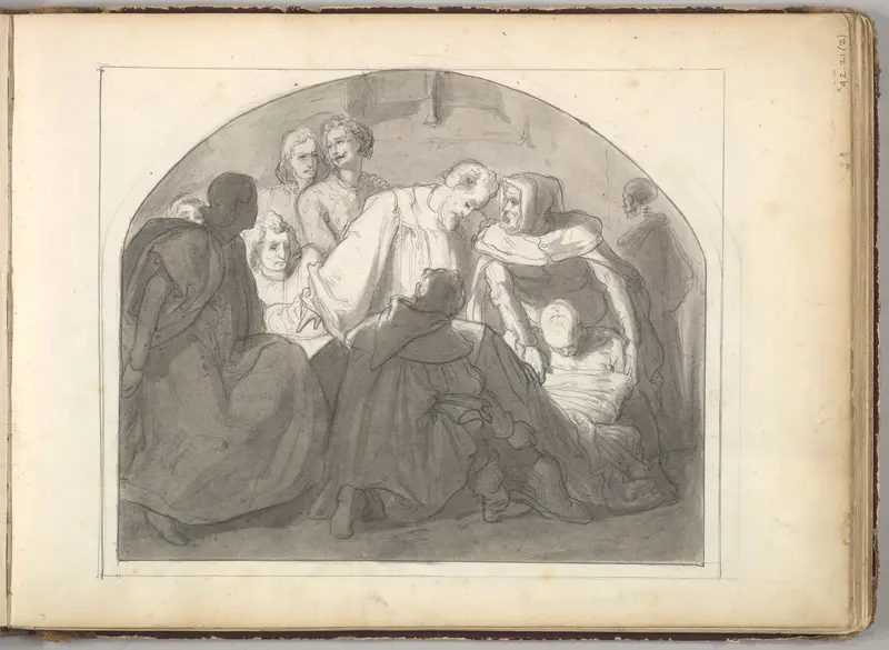 A Burial Scene Wall Art by Frederic, Lord Leighton - High-Resolution Digital Print