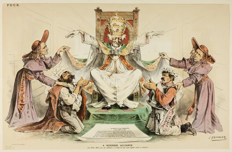 A Business Alliance Wall Art by Joseph Keppler - High-Resolution Digital Print