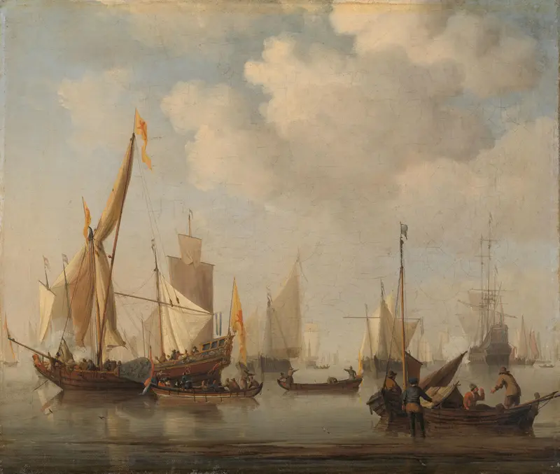A Calm at Sea Wall Art by Willem van de Velde (II) - High-Resolution Digital Print