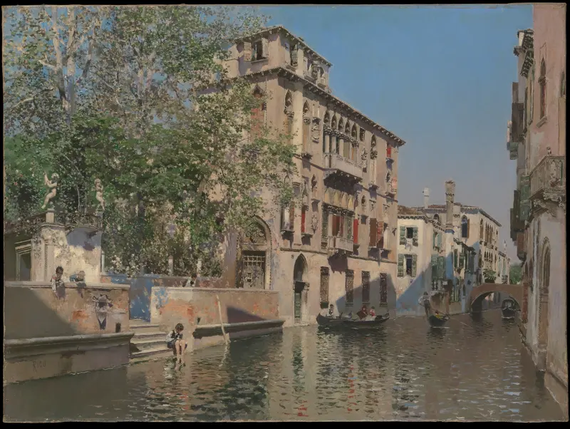 A Canal in Venice Wall Art by Martín Rico y Ortega - High-Resolution Digital Print