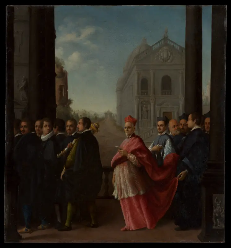 A Cardinal's Procession Wall Art by Ottavio Leoni (Il Padovano) - High-Resolution Digital Print