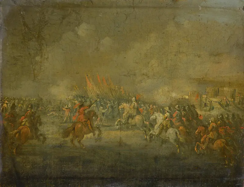 A Cavalry Skirmish Wall Art by anonymous - High-Resolution Digital Print