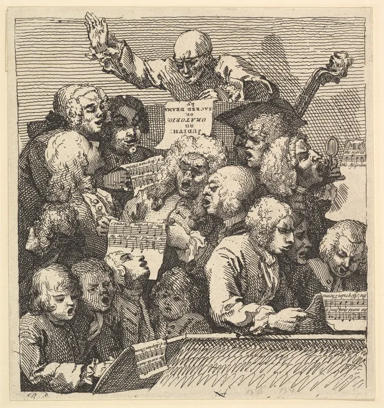 A Chorus of Singers, or The Oratorio Wall Art by William Hogarth - High-Resolution Digital Print