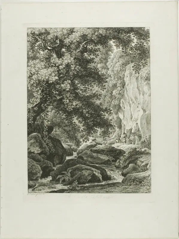 A Civita Castellana, from Malerisch Radierte Prospekte aus Italien Wall Art by Johann Christian Reinhart - High-Resolution Digital Print