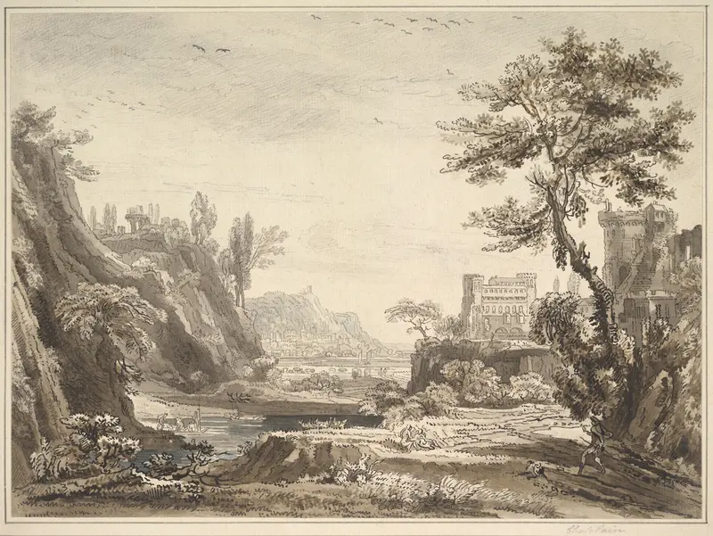 A classical landscape Wall Art by Jean-Baptiste-Claude Chatelain - High-Resolution Digital Print