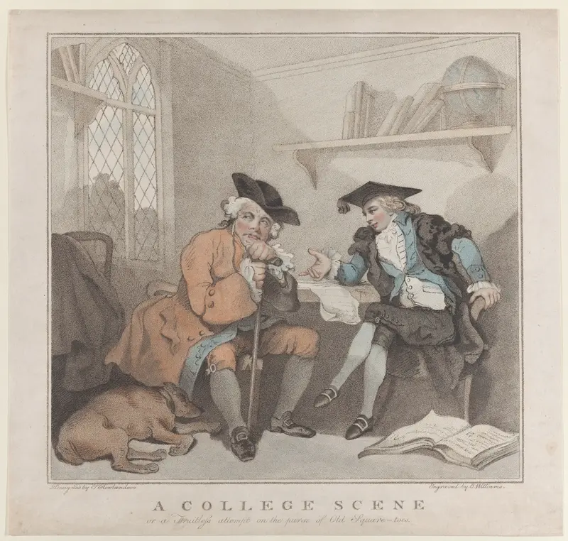 A College Scene, or a Fruitless Attempt on the Purse of Old Square-toes Wall Art by Edward Williams the Elder - High-Resolution Digital Print