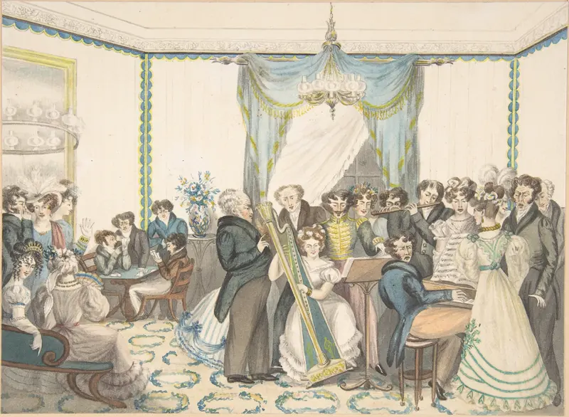 A Concert Wall Art by Granddaughters of Dr. Samuel Parr - High-Resolution Digital Print