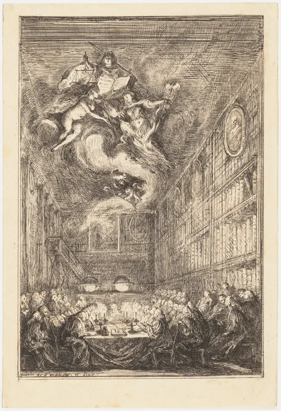 A Conference of Lawyers Wall Art by Gabriel de Saint-Aubin - High-Resolution Digital Print