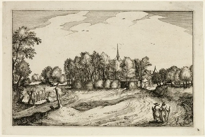 A Convent, plate thirteen after Pictures of Farms, Country Houses and Rustic Villages (Praediorum villarum et rusticarum casularum icones)