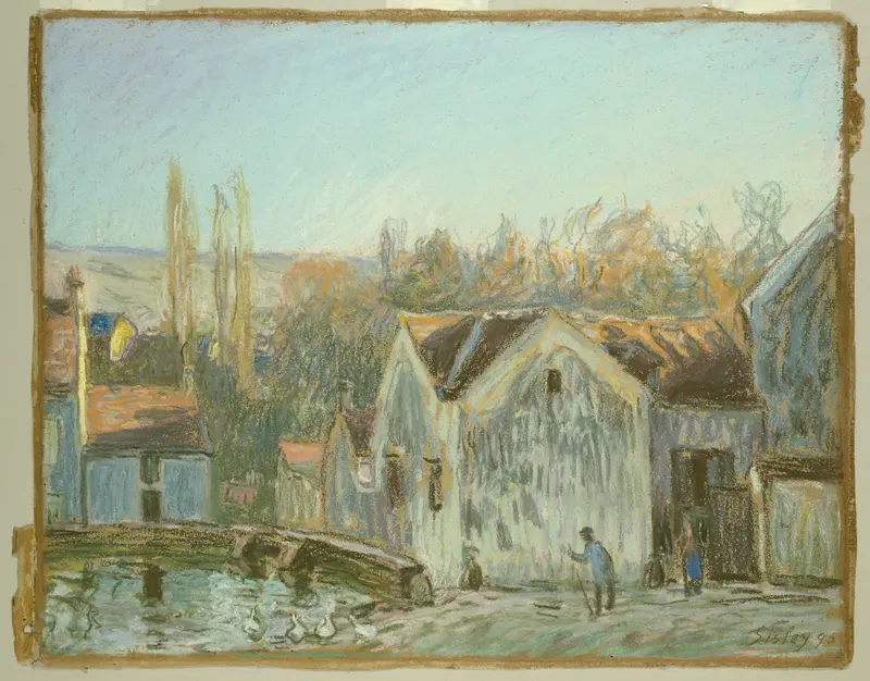 A Corner of Moret-sur-Loing Wall Art by Alfred Sisley - High-Resolution Digital Print