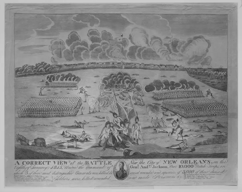 A Correct View of the Battle Near the City of New Orleans (January 8, 1815) Wall Art by Francisco Scacki - High-Resolution Digital Print
