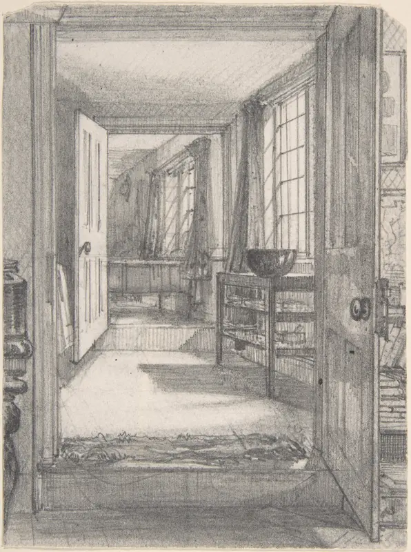 A Cottage Parlour Wall Art by Sir Francis Seymour Haden - High-Resolution Digital Print
