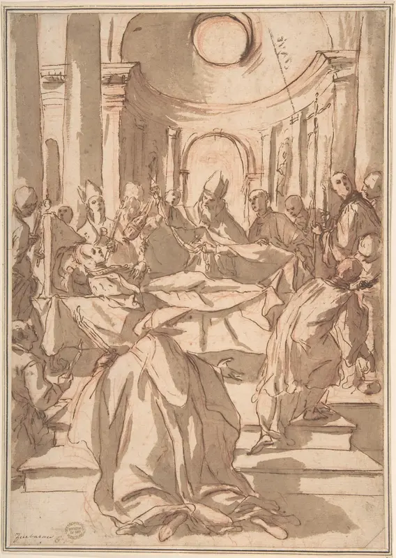 A Death Scene Wall Art by Anonymous, Spanish, 17th century - High-Resolution Digital Print