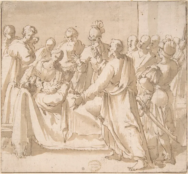 A Deathbed Scene Wall Art by Anonymous, Italian, Roman-Bolognese, 17th century - High-Resolution Digital Print