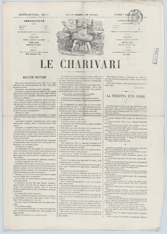 A deputy's nightmare: – Oh my friend, what has happened? – I dreamed I was invalidated, from "News of the day" Wall Art by Honoré Daumier - High-Resolution Digital Print