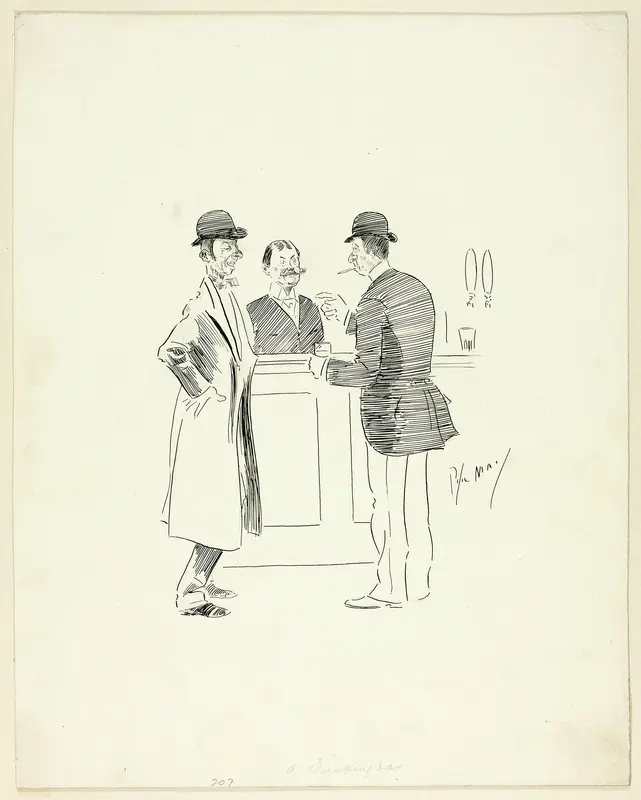 A Drinking Bar Wall Art by Philip William May - High-Resolution Digital Print