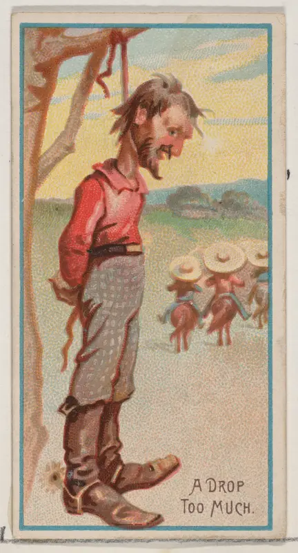 A Drop Too Much, from the Jokes series (N87) for Duke brand cigarettes Wall Art by W. Duke, Sons & Co. - High-Resolution Digital Print
