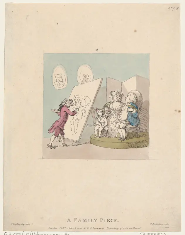 A Family Piece Wall Art by Thomas Rowlandson - High-Resolution Digital Print